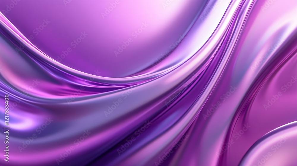 A mesmerizing wave of silky fabric in shades of purple and lavender, reflecting light and creating a dreamy atmosphere. A mesmerizing wave of silky fabric in shades of purple and lavender, reflecting light and creating a dreamy atmosphere.
