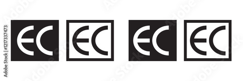 CE symbol collection. CE icon mark vector. Certification mark set. CE sign isolated on white background