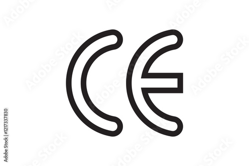 CE symbol collection. CE icon mark vector. Certification mark set. CE sign isolated on white background