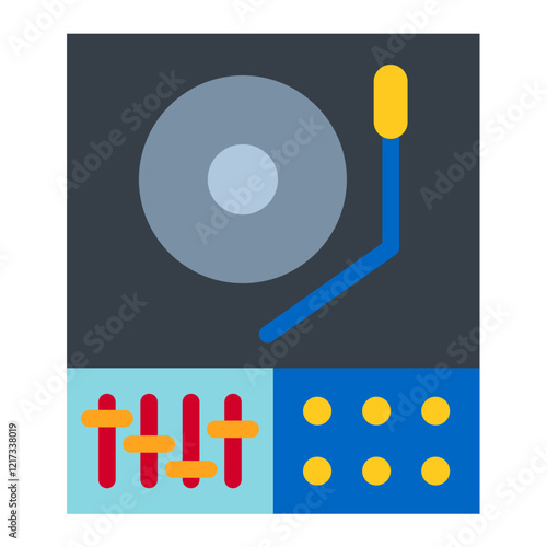 Dj Turntable Icon Style