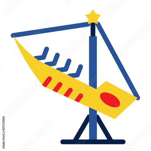 Swinging Boat Icon Style