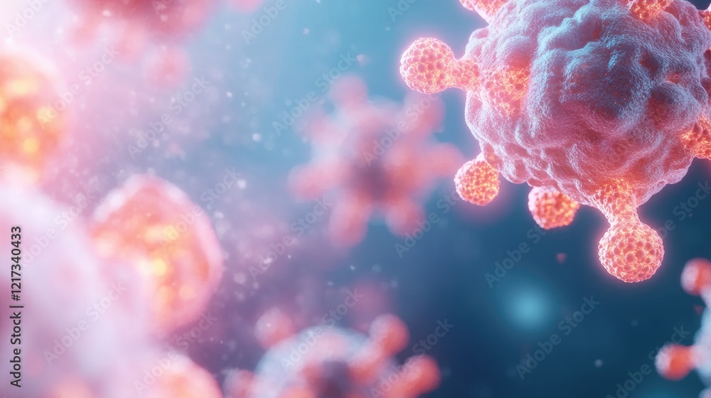 surreal representation of microscopic vaccine particles forming protective shield around human cells with glowing molecular surreal representation of microscopic vaccine particles forming protective shield around human cells with glowing molecular