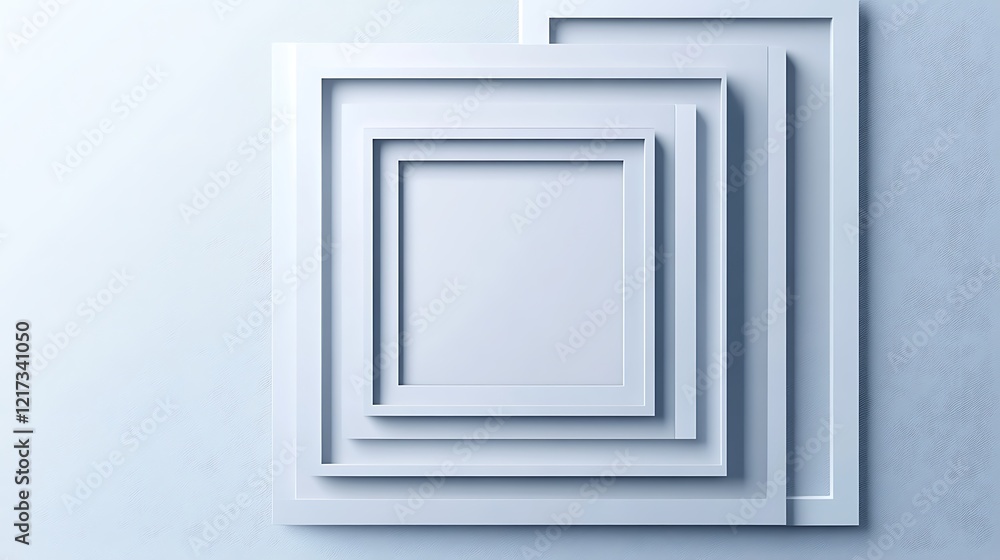 Nested Light Blue Rectangular Frames Design Nested Light Blue Rectangular Frames Design
