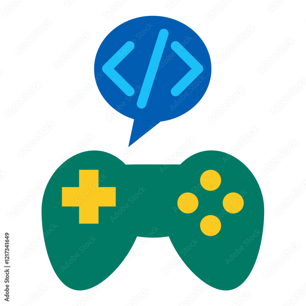 Obraz premium Game Development Icon Style