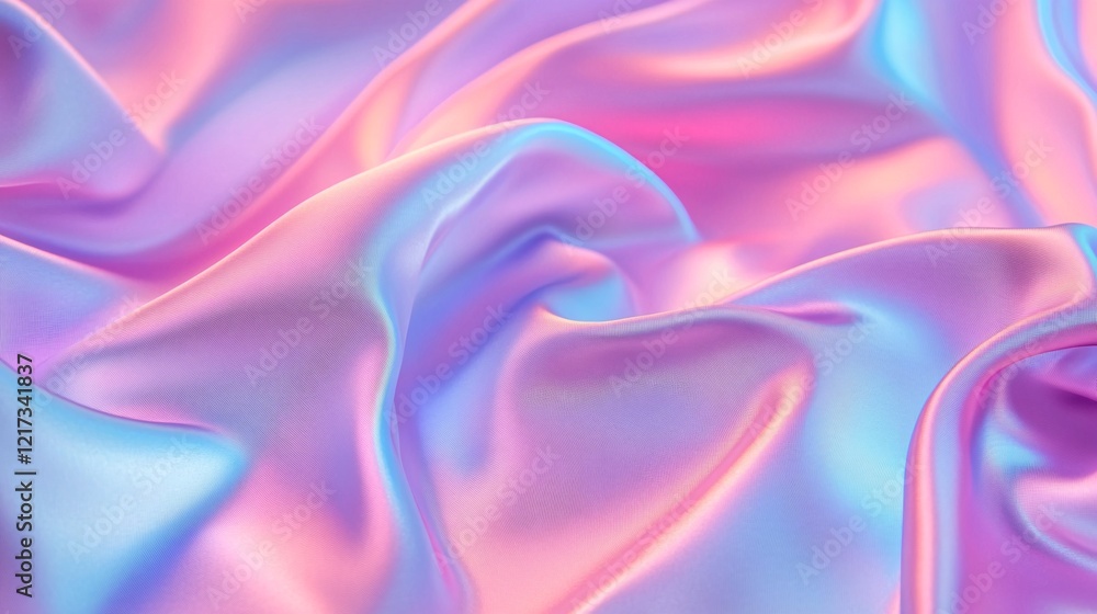 A close-up of soft, flowing fabric with a shimmering pastel hue, blending shades of pink and blue for an ethereal effect. A close-up of soft, flowing fabric with a shimmering pastel hue, blending shades of pink and blue for an ethereal effect.