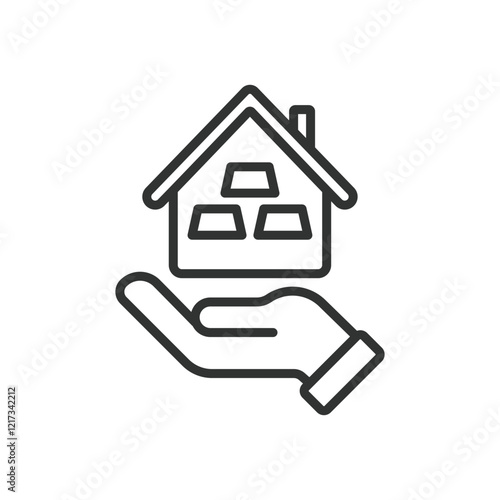 Net worth, icon in line design. Net worth, wealth, financial assets, liabilities, personal finance, equity, assets on white background vector. Net worth editable stroke icon