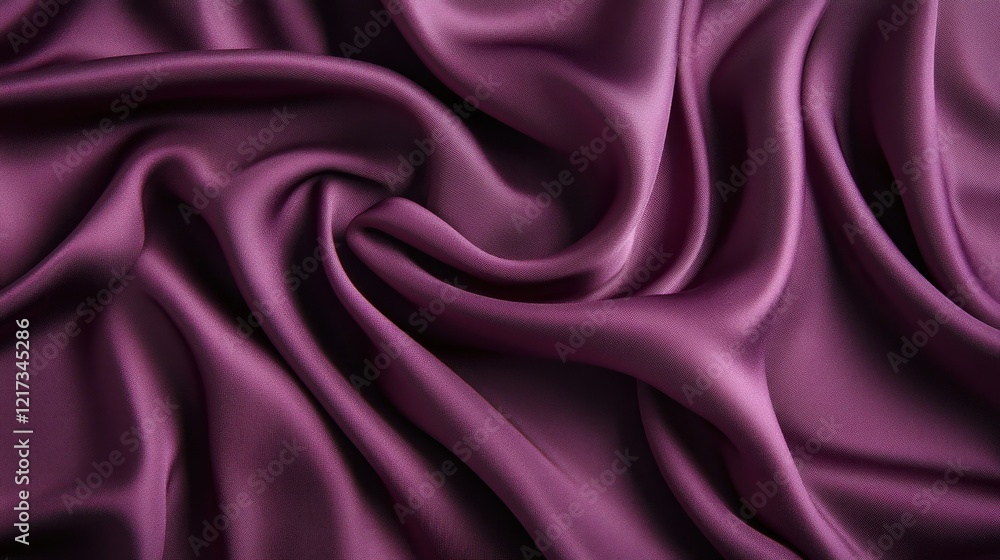 Fototapeta premium Purple silk fabric texture, draped elegantly. Background studio shot. Use textile design