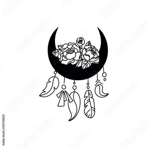 black and white ornament