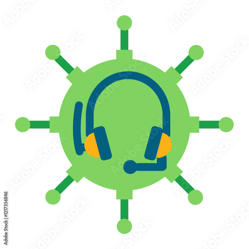 Multichannel Support Icon Style