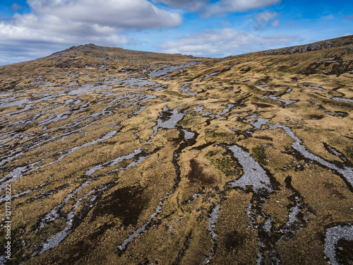 Stone run rock landform at Falkland Islands