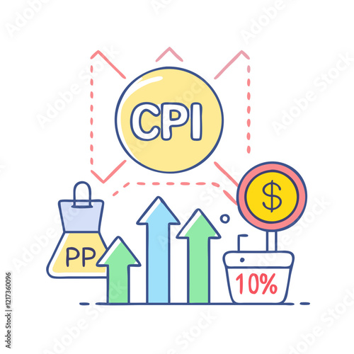 consumer price index cpi icon, consumer price index cpi vector illustration-simple illustration of consumer price index cpi, perfect for consumer price index cpi logos and icons