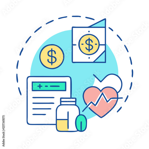 healthcare costs icon, healthcare costs vector illustration-simple illustration of healthcare costs, perfect for healthcare costs logos and icons