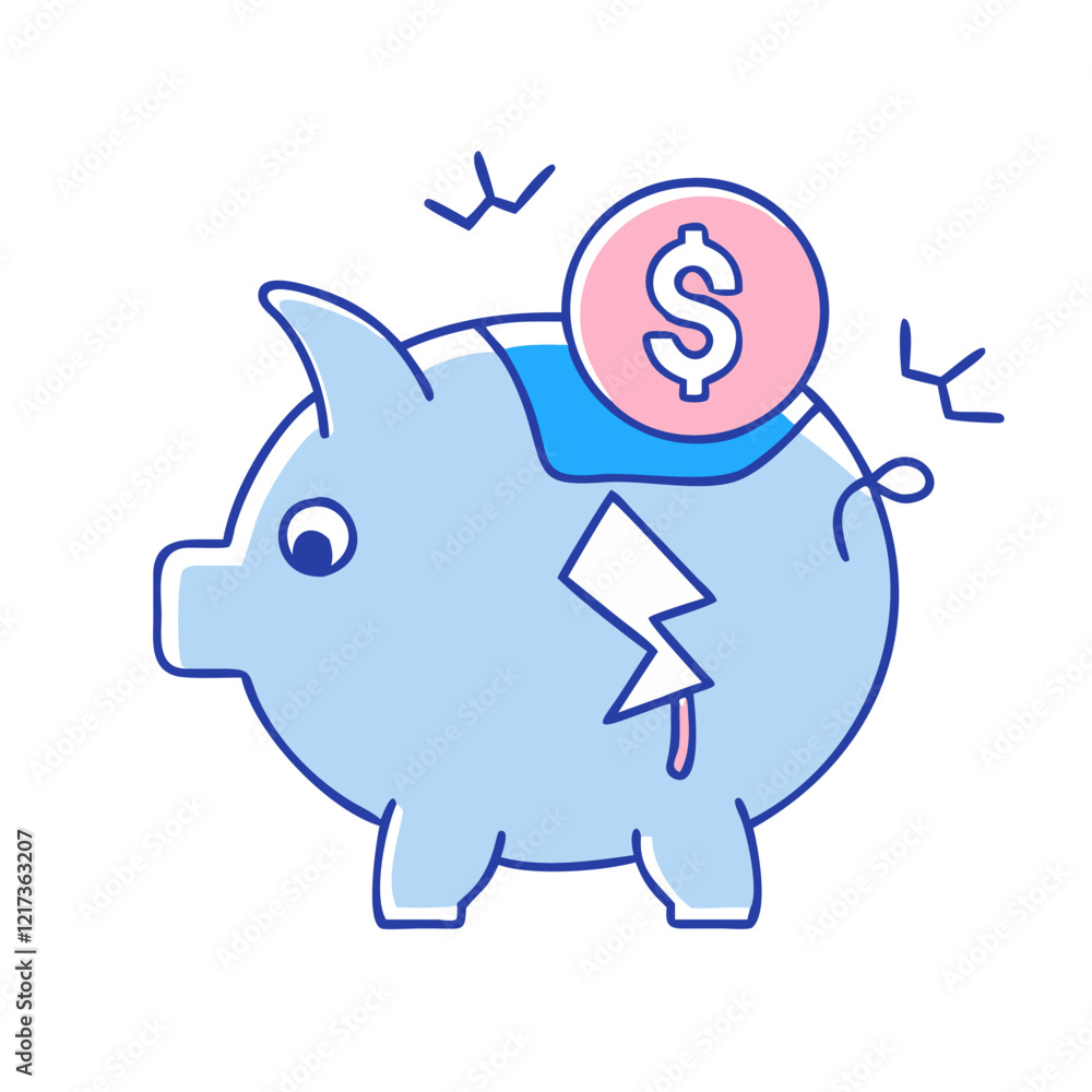 piggy bank with cracks icon, piggy bank with cracks vector illustration-simple illustration of piggy bank with cracks, perfect for piggy bank with cracks logos and icons piggy bank with cracks icon, piggy bank with cracks vector illustration-simple illustration of piggy bank with cracks, perfect for piggy bank with cracks logos and icons