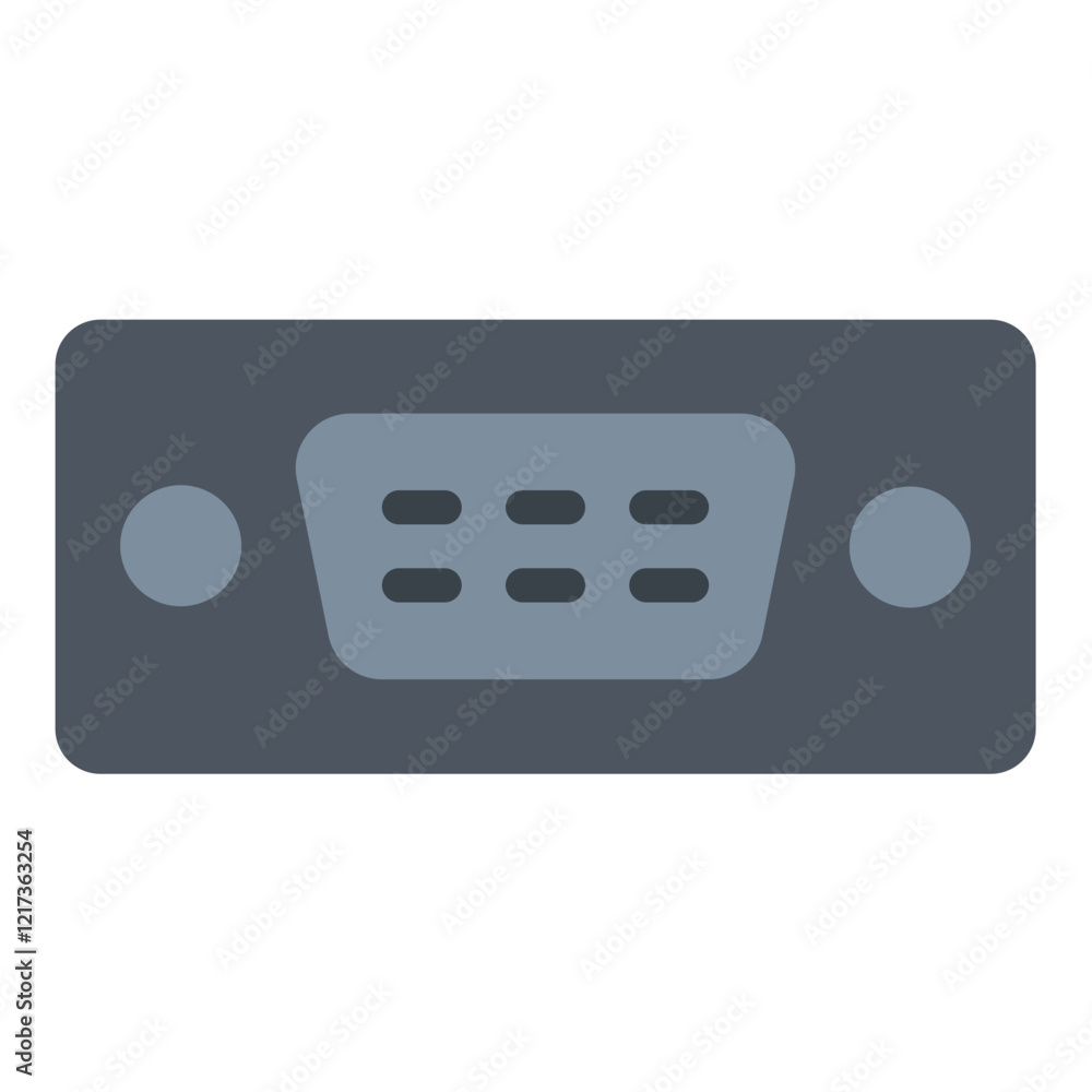 VGA Connector Icon Style VGA Connector Icon Style