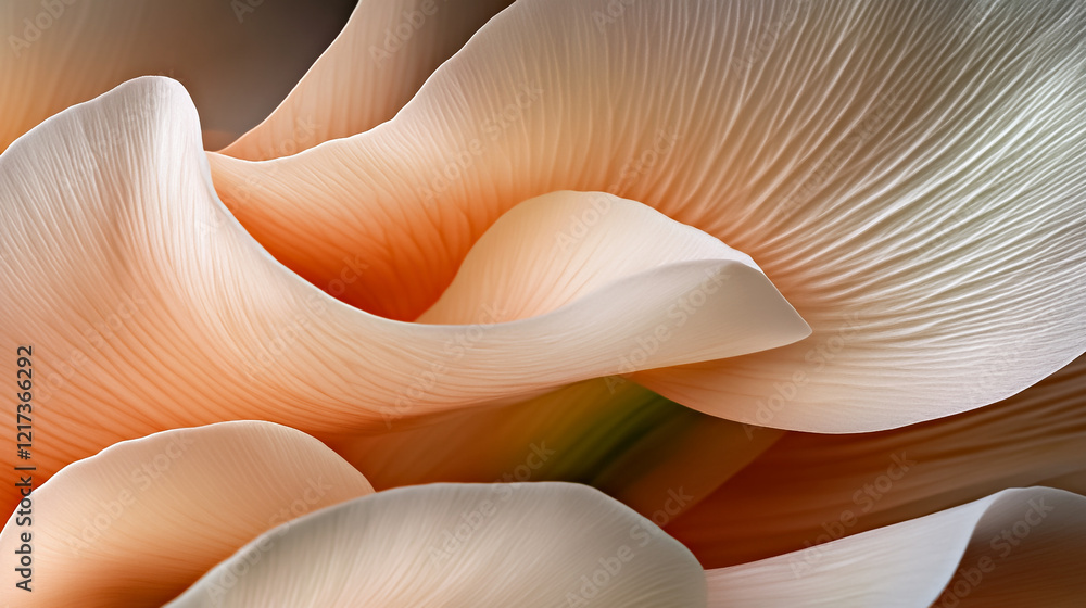 Close-up of textured flower petals creating abstract and delicate floral background in warm peach tones, macro shot Close-up of textured flower petals creating abstract and delicate floral background in warm peach tones, macro shot