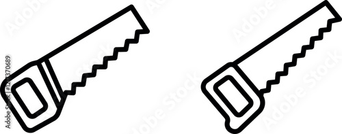 "Hand Saw Icon for Carpentry and Woodworking Tools"