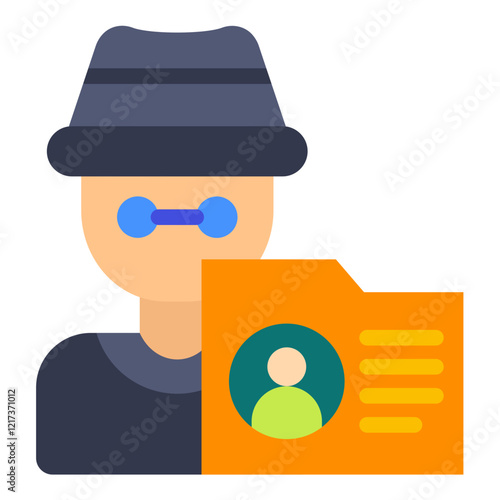 Identity Theft Icon Style