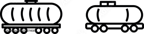 "Tank Wagon Icon for Liquid Transport and Industrial Logistics"