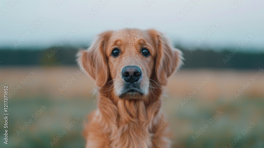adorable golden retriever featuring a warm expression in a scenic outdoor setting adorable golden retriever featuring a warm expression in a scenic outdoor setting