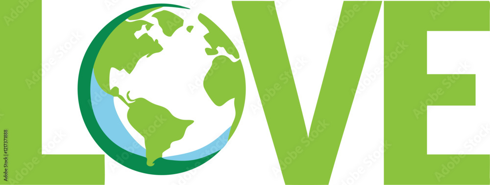 LOVE Earth Logo for Green Initiatives LOVE Earth Logo for Green Initiatives