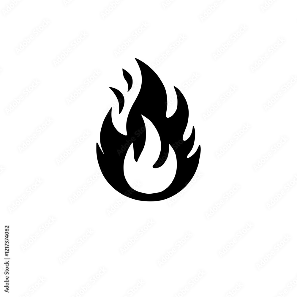 Fiery Icon: A bold black flame icon, simple yet impactful, symbolizing passion, energy, and power. A versatile graphic for various uses, from web design to print materials. Fiery Icon: A bold black flame icon, simple yet impactful, symbolizing passion, energy, and power. A versatile graphic for various uses, from web design to print materials.