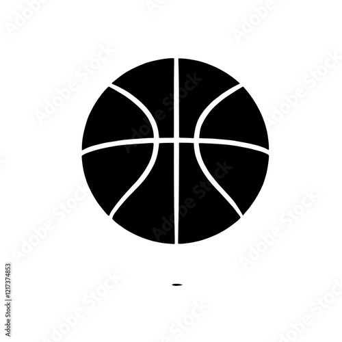 Basketball Icon: A simple yet iconic silhouette of a basketball, perfect for representing the sport, athleticism, or the concept of teamwork.