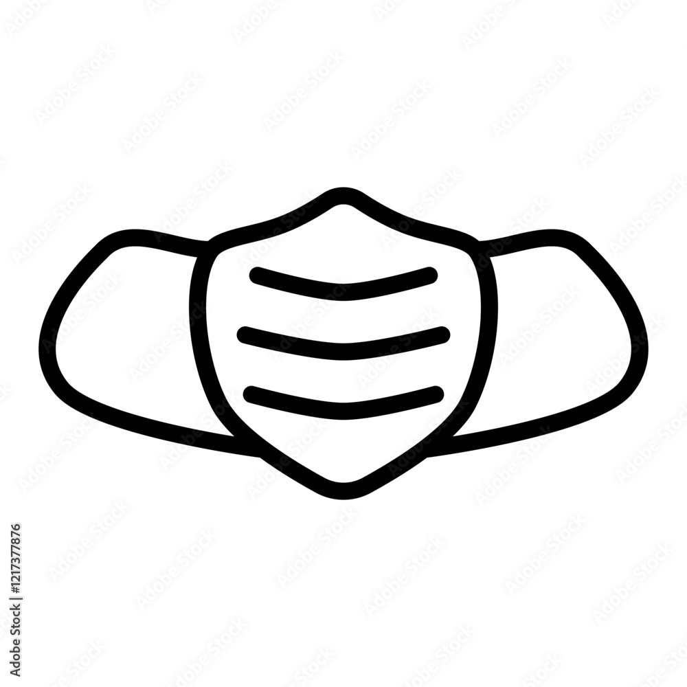 mouth guard, surgical mask, Medicine icon, simple flat style, pictogram logo symbol vector illustration, isolated on white for mobile app mouth guard, surgical mask, Medicine icon, simple flat style, pictogram logo symbol vector illustration, isolated on white for mobile app