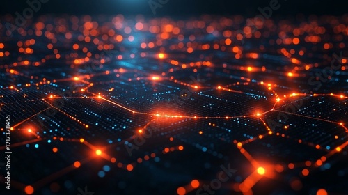 A blockchain network with a real-time monitoring system actively scanning for security vulnerabilities and threats. 490