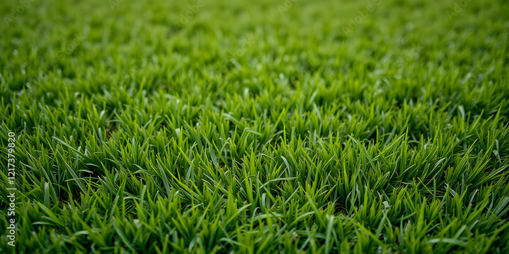 Fototapeta premium Texture of an even green lawn as a background