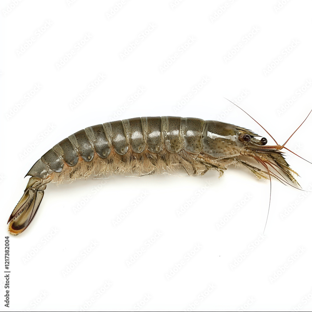 Freshwater Mantis Shrimp on White Background. Freshwater Mantis Shrimp on White Background.