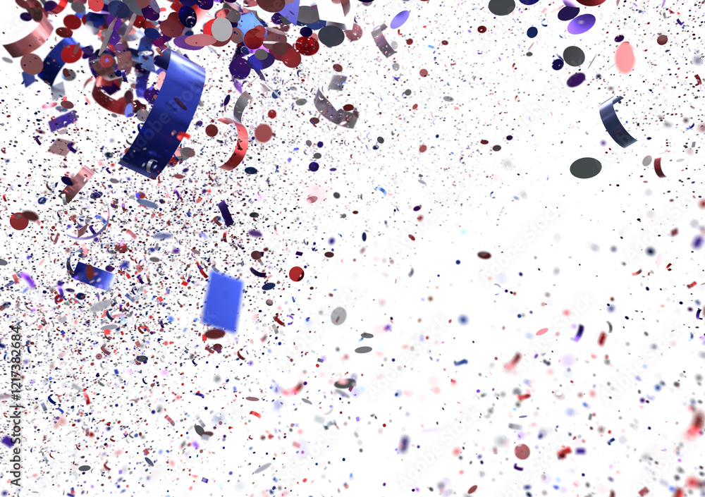 Obraz premium Celebrate with this vibrant confetti explosion. Perfect for festive backgrounds, party invitations, and more.