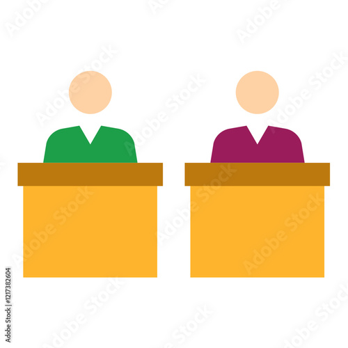 Politics Debate Icon Style