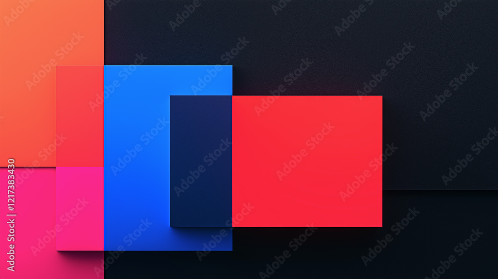 Fototapeta premium abstract background, colorful gradient cubes wall, 3d render, minimalist modern wallpaper