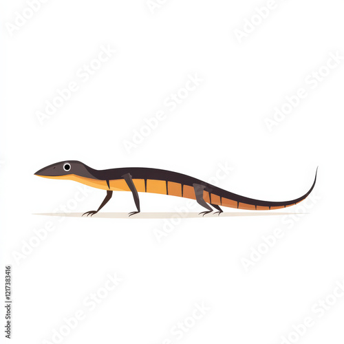 Wallpaper Mural Black and orange lizard walking, side profile. Torontodigital.ca