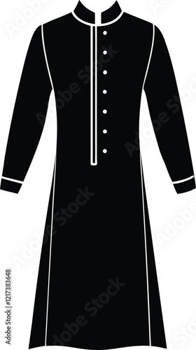 Kurta silhouette vector illustration