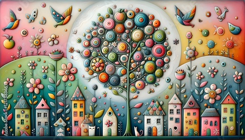 "Jardines Encantados: Casas y Flores de Ensueño"