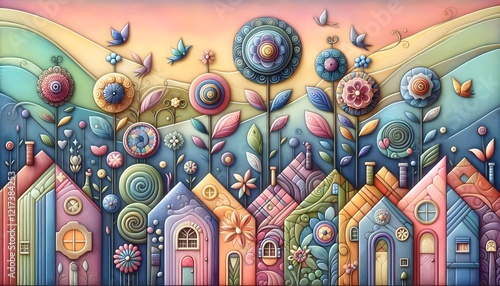 "Jardines Encantados: Casas y Flores de Ensueño"