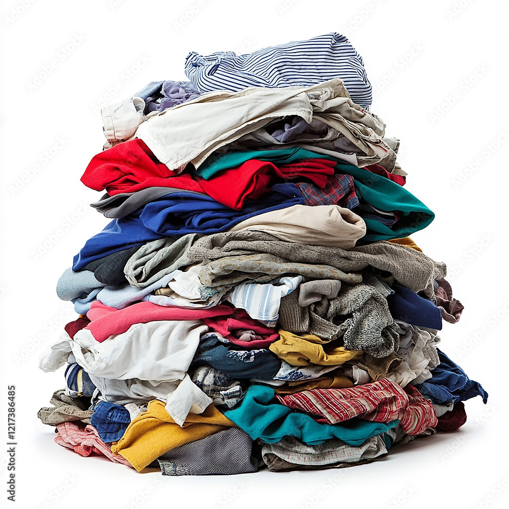 Pile of dirty clothes isolated on white background Pile of dirty clothes isolated on white background