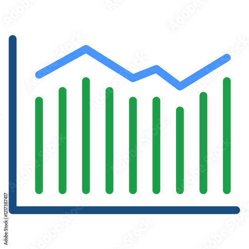 Economics Chart Icon Style