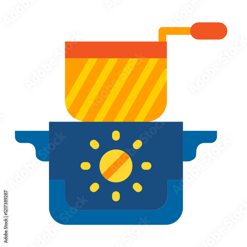 Deep fryer Icon Style