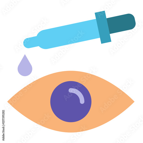 Vector Design Eye Drops Icon Style