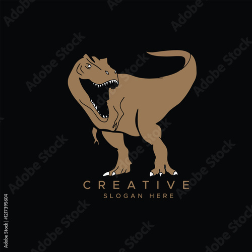 Illustration Vector of dinosaurus hand Draw Design 