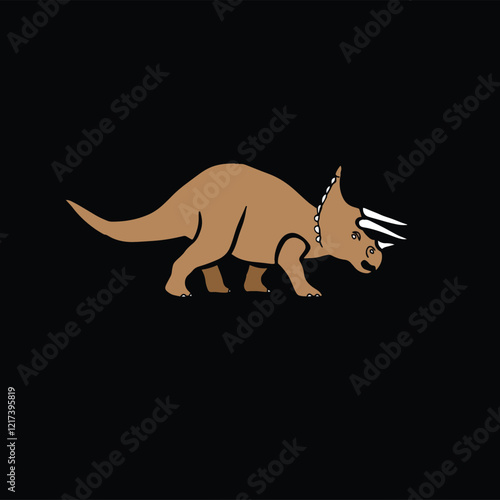 Illustration Vector of dinosaurus hand Draw Design 