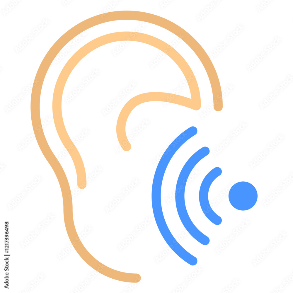 Vector Design Hearing Test Icon Style Vector Design Hearing Test Icon Style