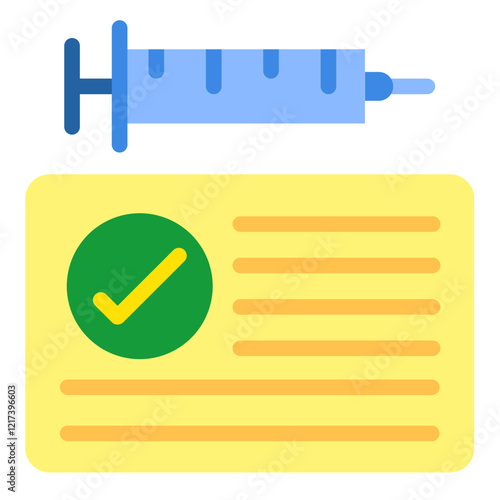 Vector Design Vaccine Passport Icon Style