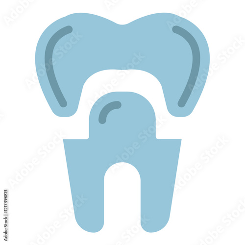 Vector Design Dental Crown Icon Style