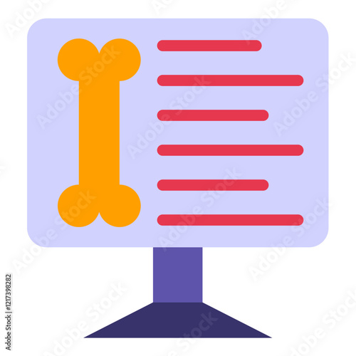 Vector Design Radiologist Monitor Icon Style