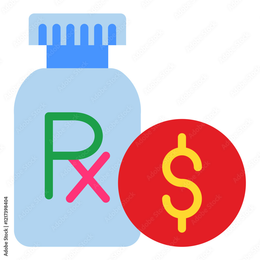 Obraz premium Vector Design Prescription Pricing Icon Style