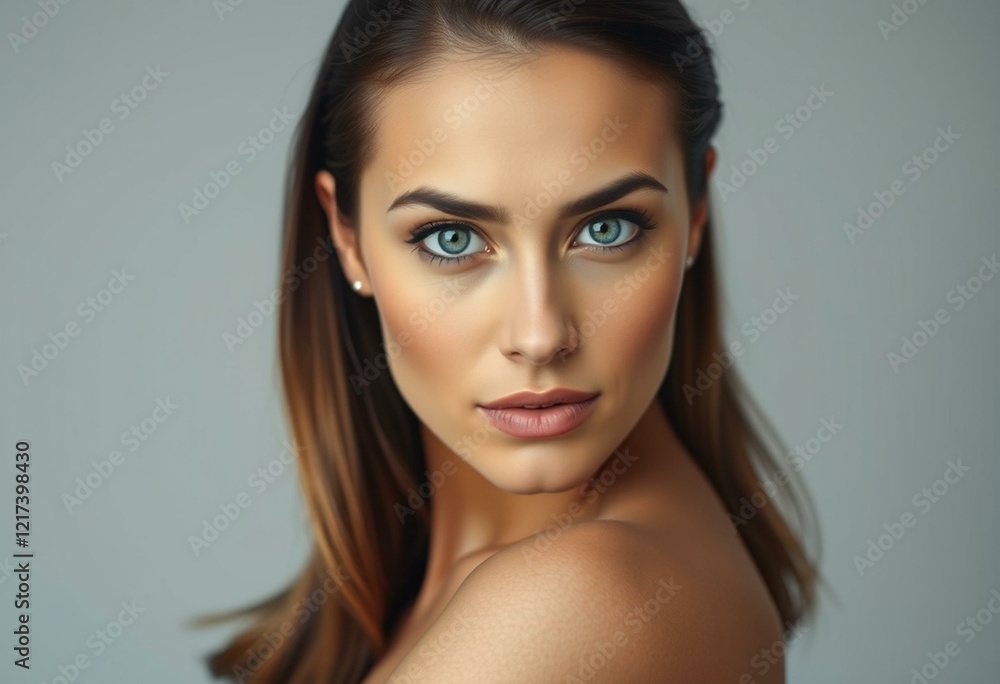 Portrait of a strong woman with a determined expression Portrait of a strong woman with a determined expression