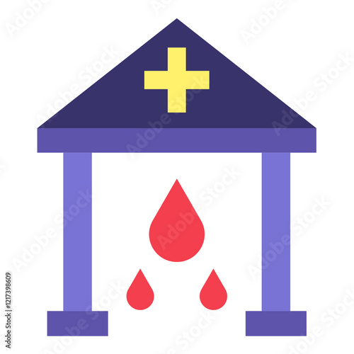 Vector Design Blood Bank Icon Style